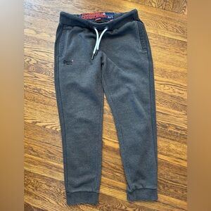#677 Superdry The Orange Label Gray designer Jogger Pants (NWOT) comfortable